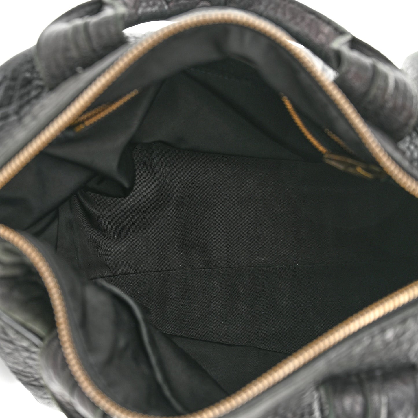 Pebbled Lambskin Rocco Black Antique Brass Hardware