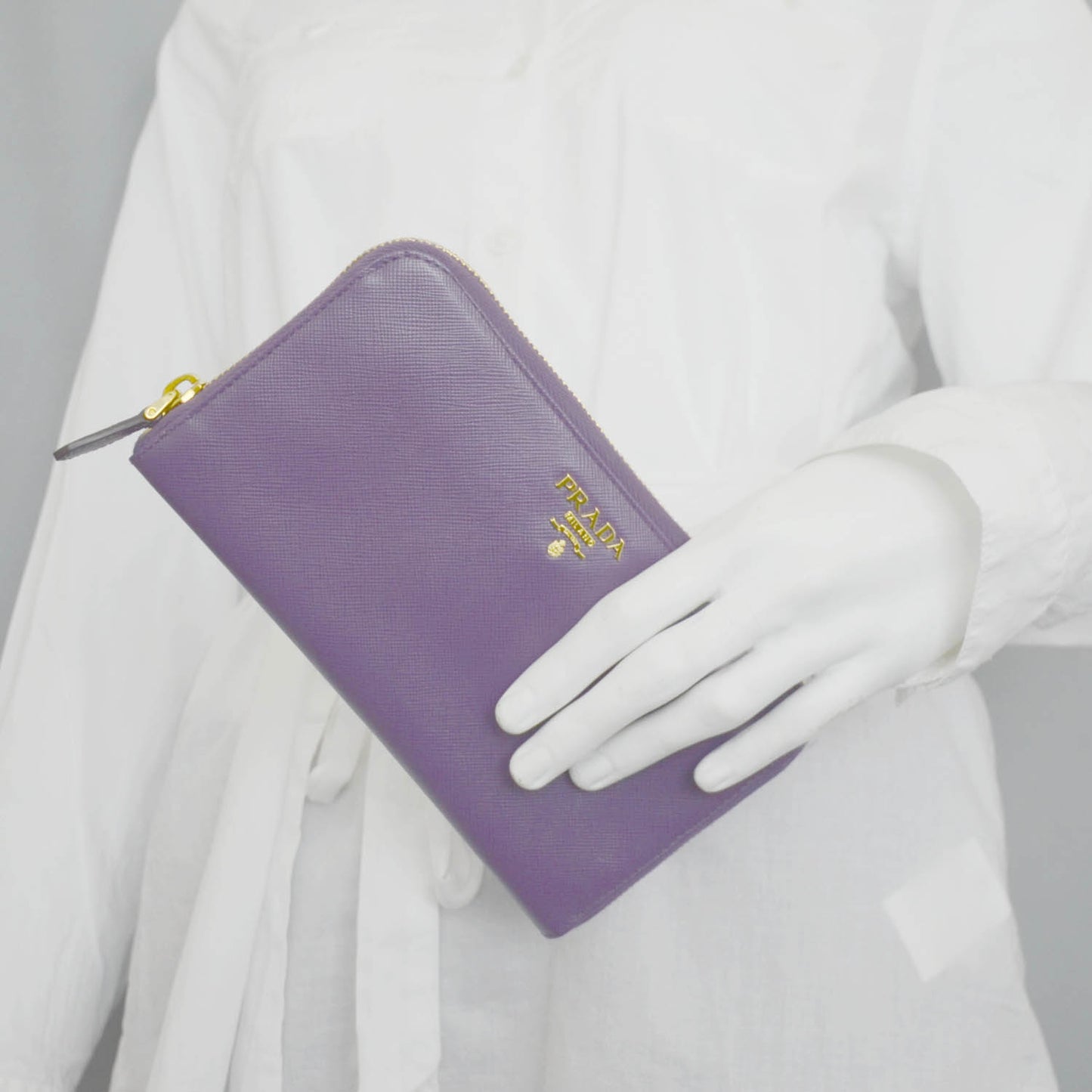 Saffiano Zip Around Wallet Viola Purple