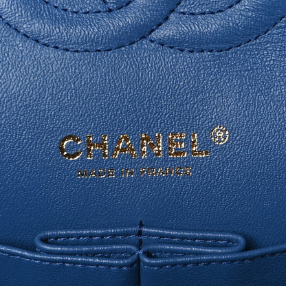 Chanel Denim Quilted Medium Double Flap Blue 6 of 9