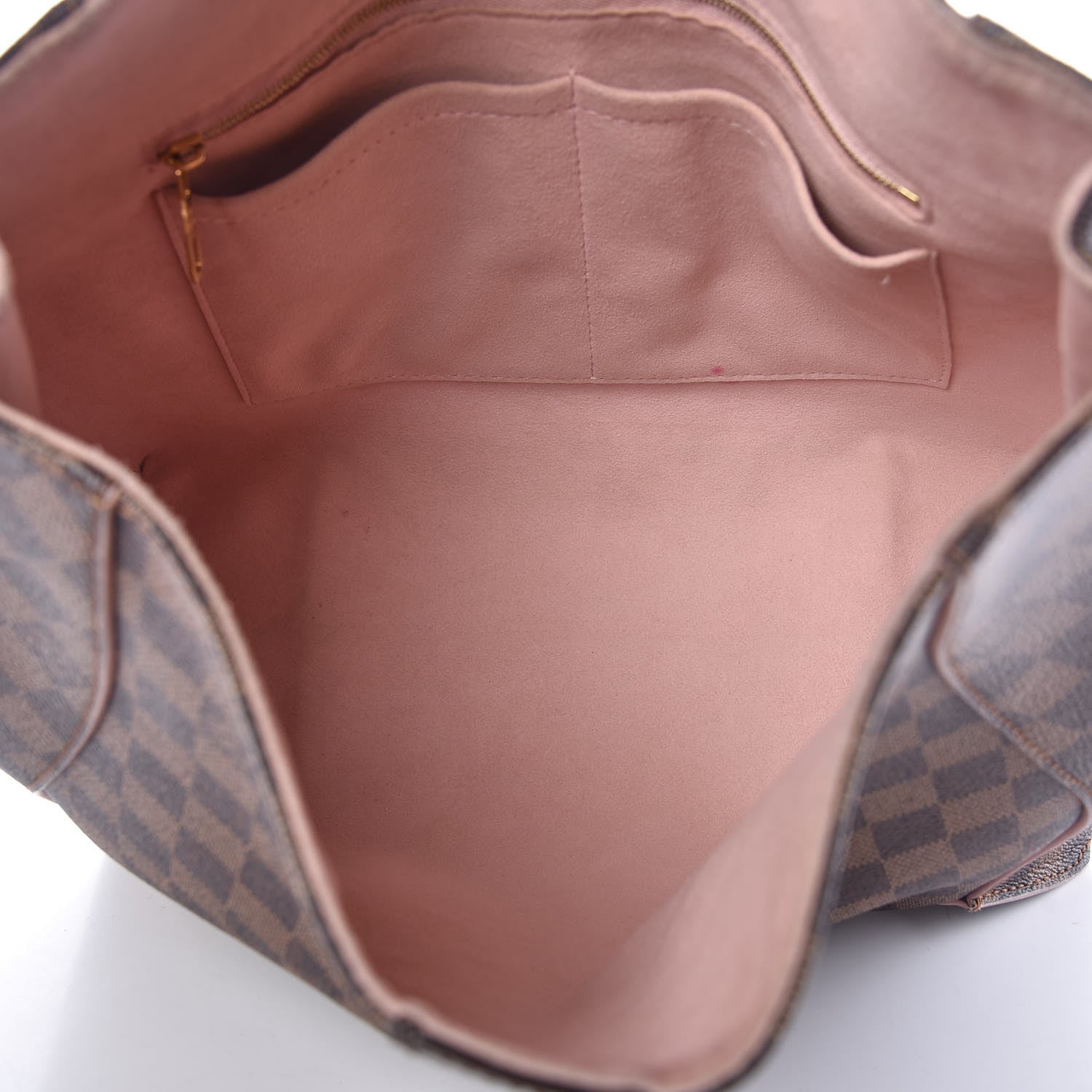 Louis Vuitton Damier Ebene Caissa Hobo Rose Ballerine 7 of 16