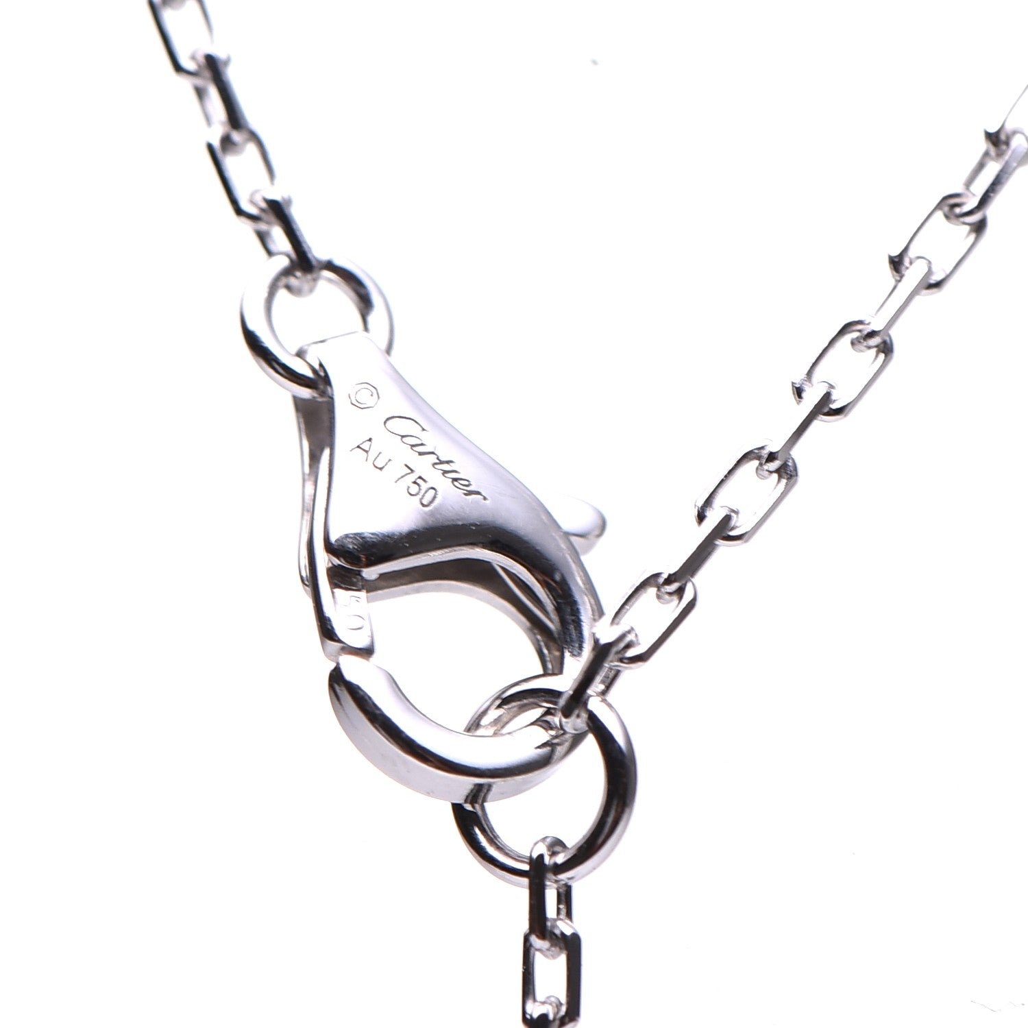 Cartier 18K White Gold Diamond LM D'Amour Pendant Necklace 5 of 7