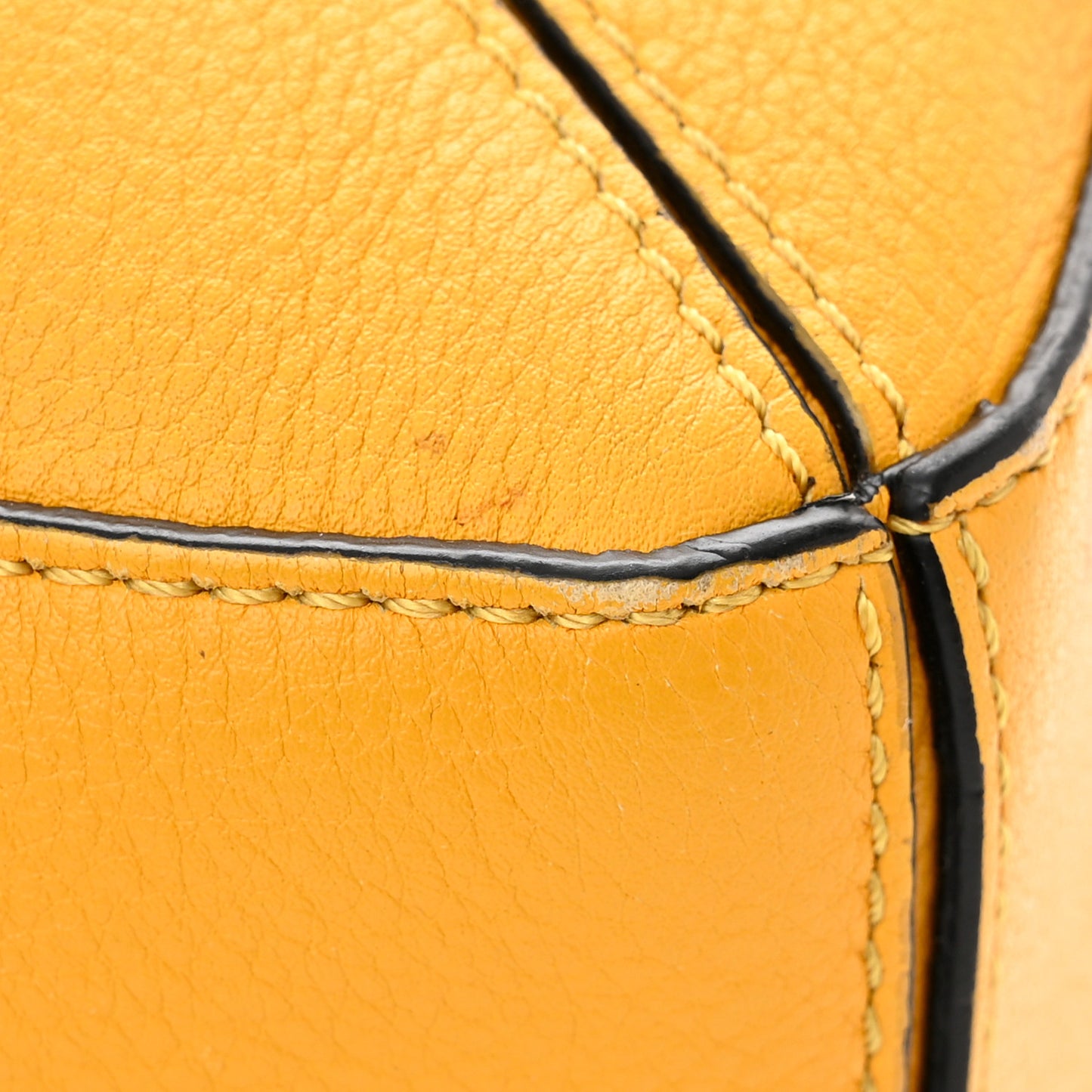 Grained Calfskin Small Puzzle Bag Narcisus Yellow