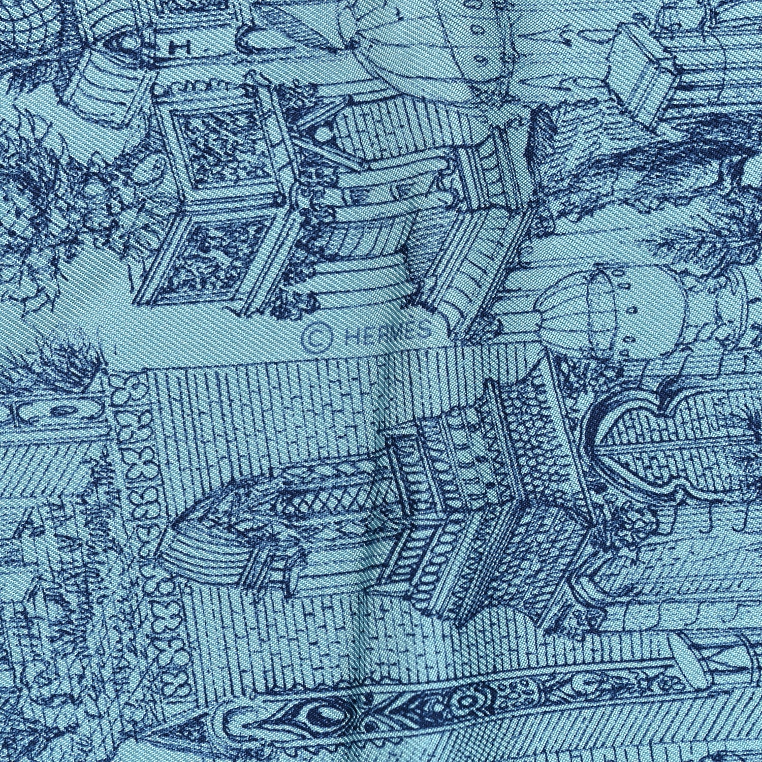 Hermes Silk A l'Ombre des Pivoines Scarf 90 3 of 5