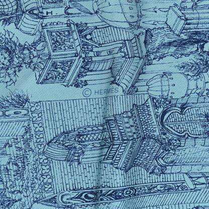 Hermes Silk A l'Ombre des Pivoines Scarf 90 3 of 5