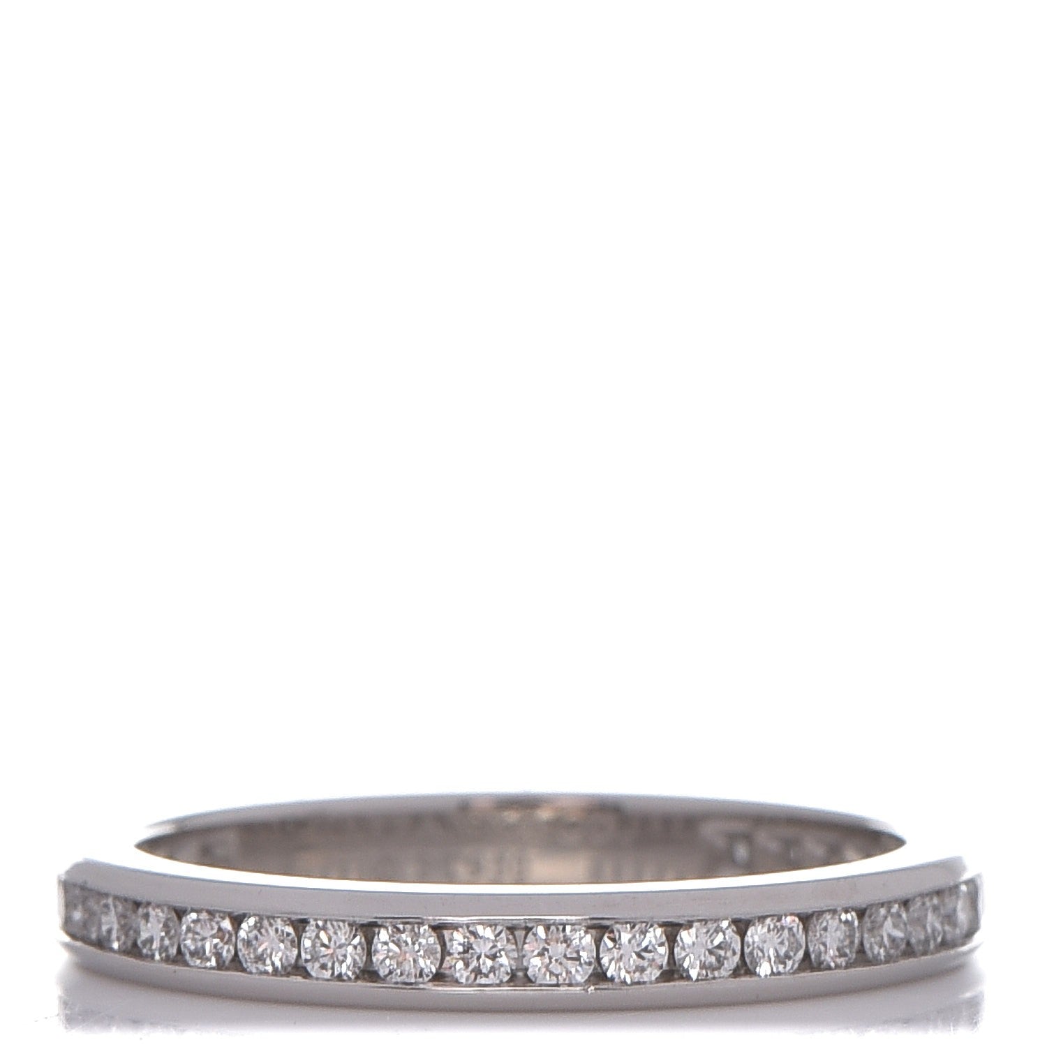 Tiffany Platinum Diamond .38ctw Eternity Band Ring 49 4.75 1 of 3