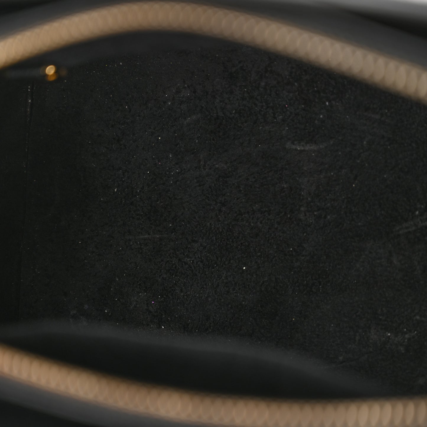 Grained Calfskin Small Cabas De France Black