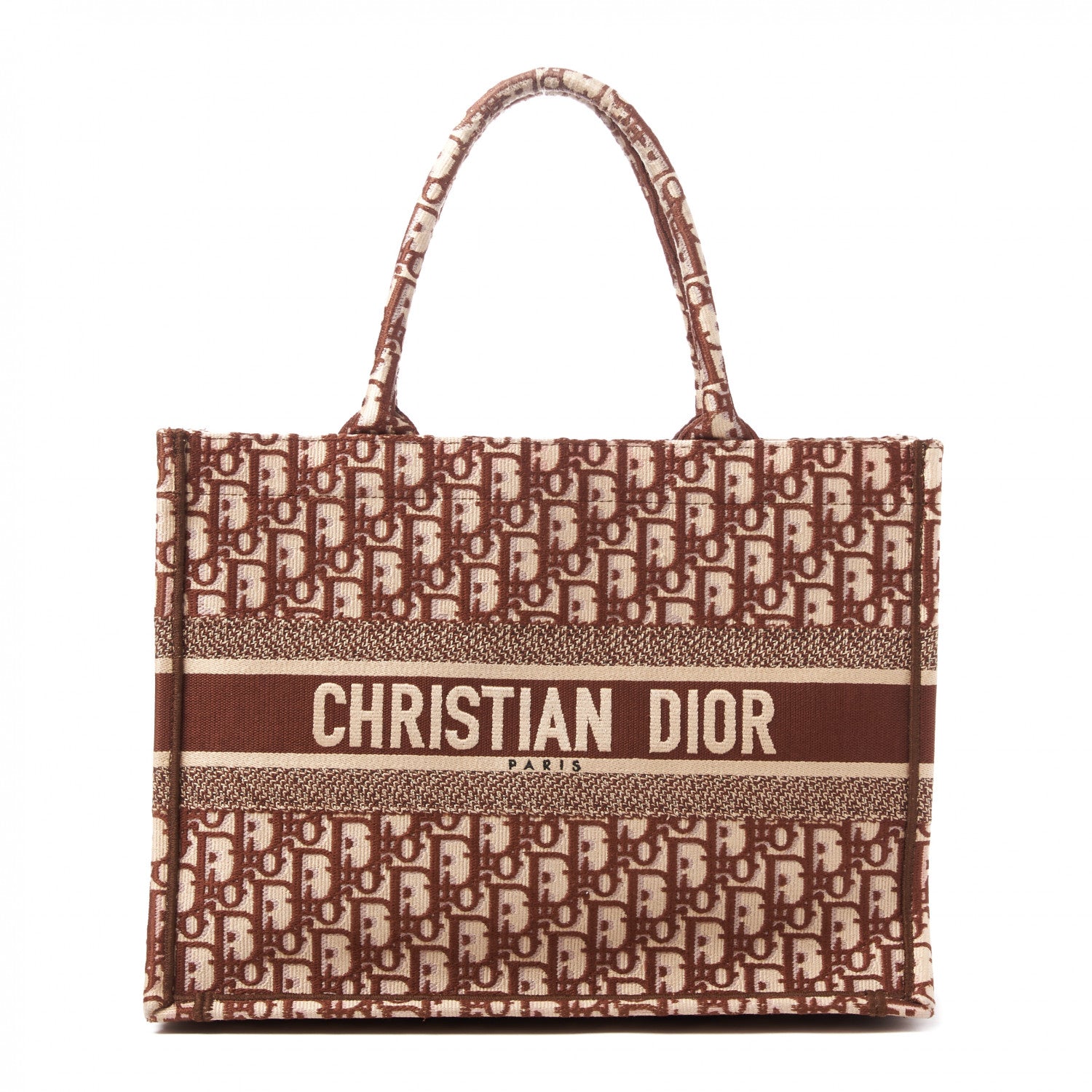 Christian Dior Oblique Medium Book Tote Brown Multicolor 1 of 8