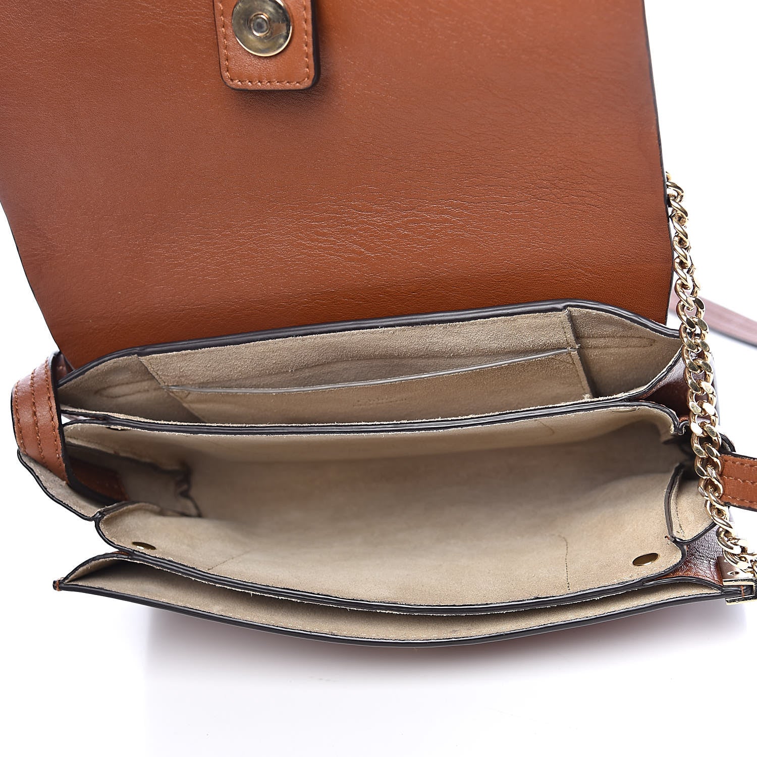 Chloe Suede Calfskin Small Faye Shoulder Bag Tobacco 5 of 15