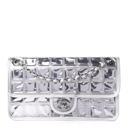 Chanel Vinyl Large Ice Cube Flap Silver 1 of 13
