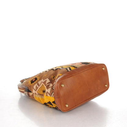 Burberry Prorsum Handpainted Tapestry Bloomsbury Brown Ochre 4 of 10
