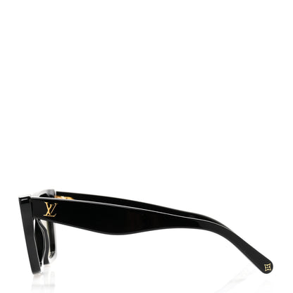 Louis Vuitton Acetate LV Fame Cat Eye Sunglasses Z1723W Black 3 of 9