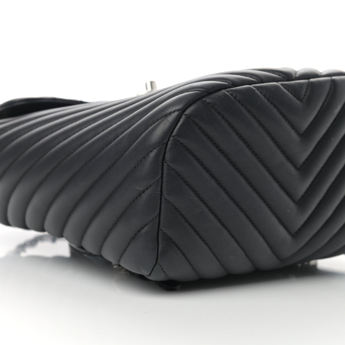 Calfskin Chevron Quilted Small Urban Spirit Backpack Black