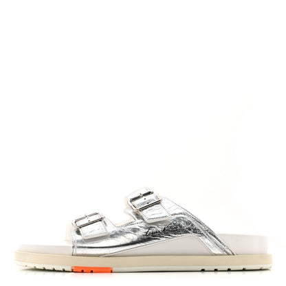 Louis Vuitton Metallic Mix Materials Mens LV Script Trainer Mules 12 Silver Multicolor 1 of 11