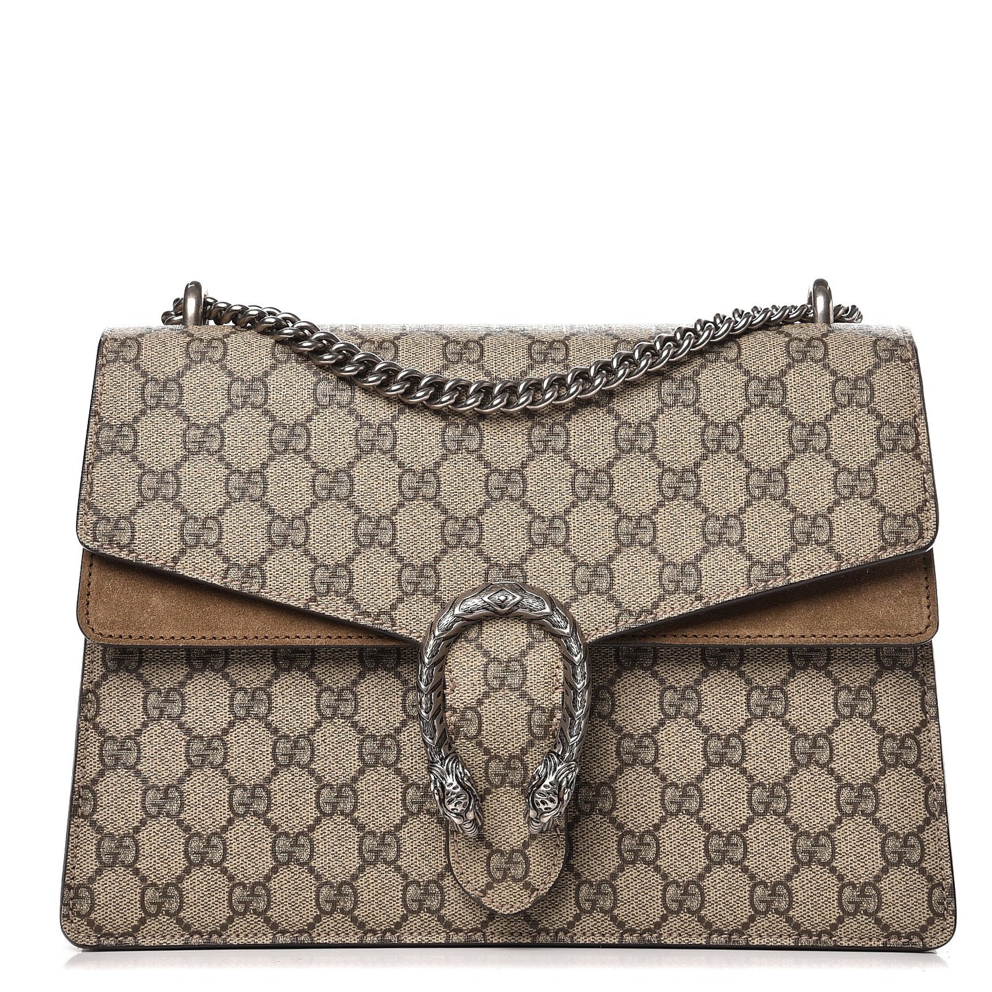 GG Supreme Monogram Medium Dionysus Shoulder Bag Taupe