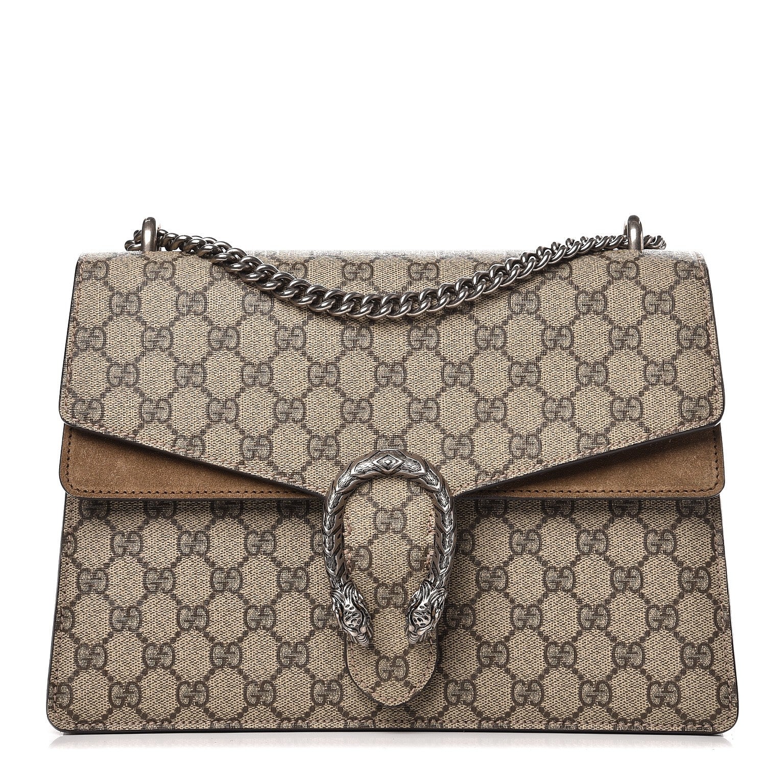Gucci GG Supreme Monogram Medium Dionysus Shoulder Bag Taupe 1 of 11