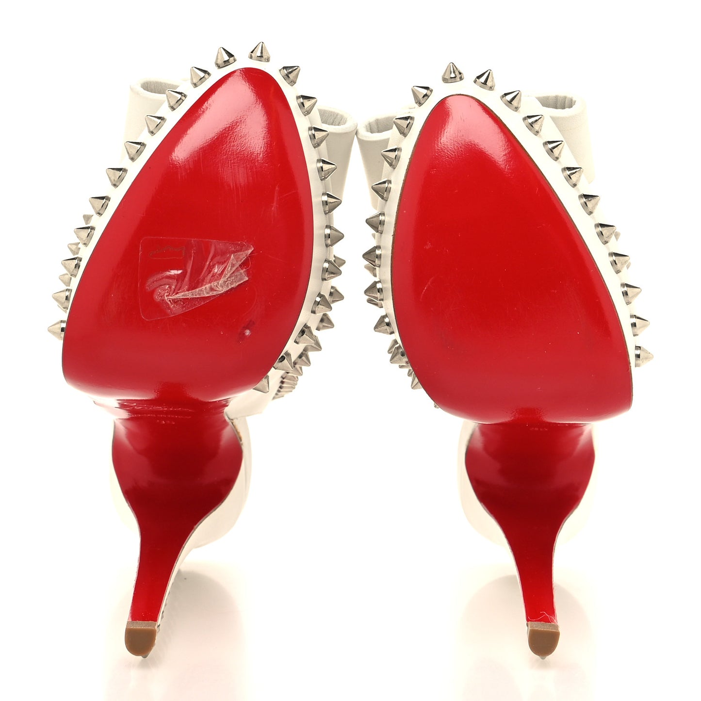 Calfskin Lady Clou Spikes VIP 150 Pumps 35 White