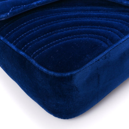 Gucci Velvet Matelasse Medium GG Marmont Shoulder Bag Cobalt Blue 10 of 11