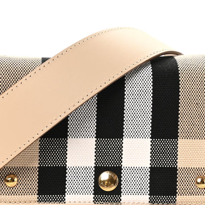 Burberry Canvas Check Hackberry Crossbody Bag Soft Fawn 6 of 8