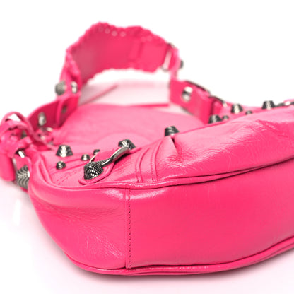 Balenciaga Agneau Arena Le Cagole Shoulder Bag XS Fluo Pink 10 of 11