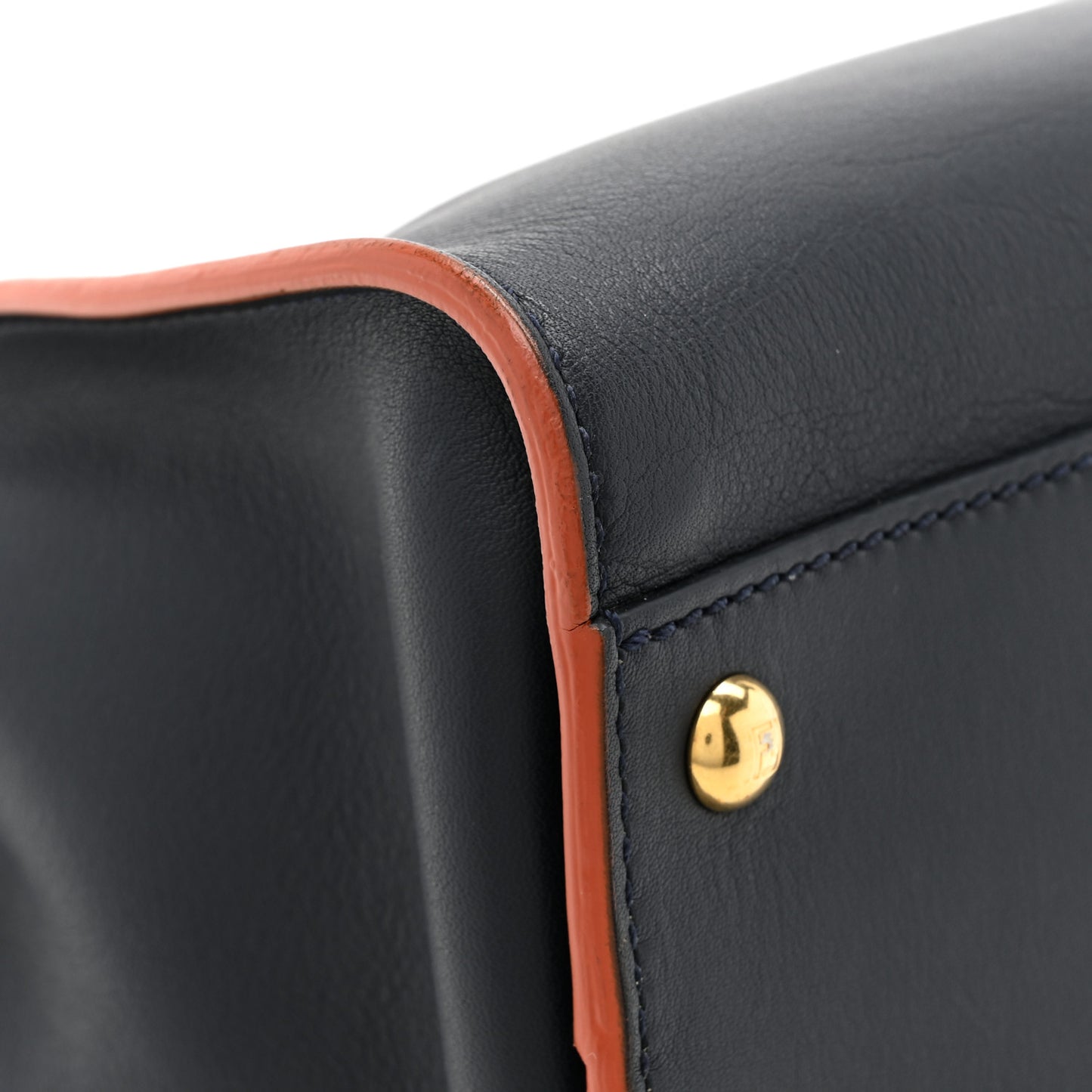 Vitello Seta Burro Medium Peekaboo Iconic Satchel Blue Notte Plaster