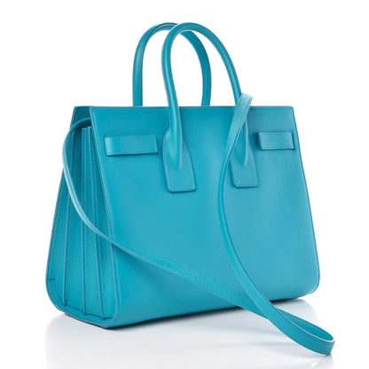 Saint Laurent Calfskin Small Sac De Jour Turquoise 4 of 7