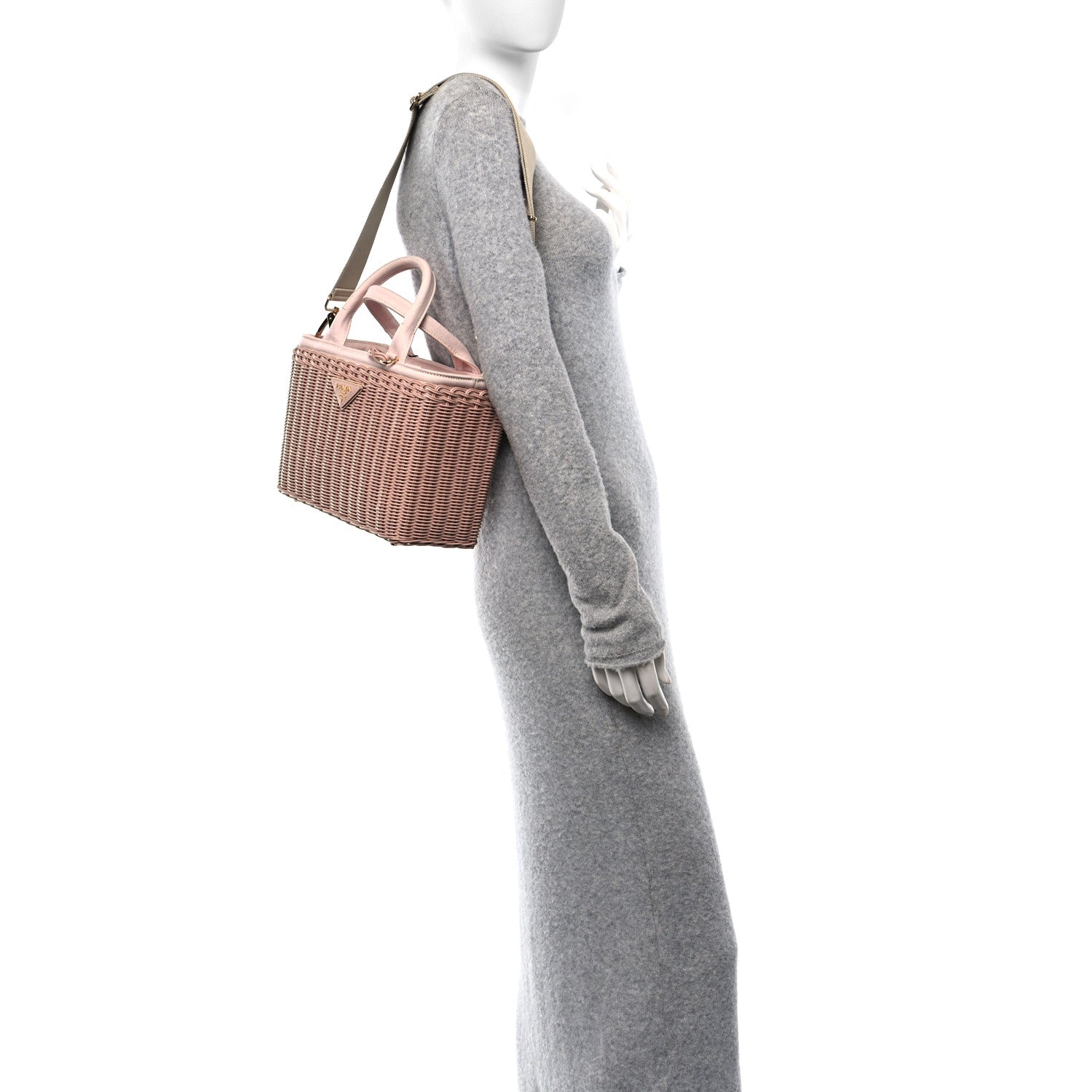 Prada Midollino Canapa Tote Pesca 1655304 – FASHIONPHILE
