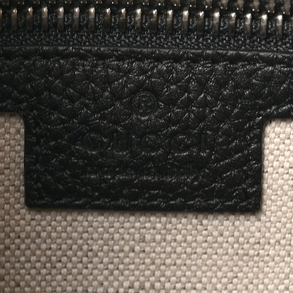 Gucci Monogram Jumbo GG Textured Dollar Calfskin Crossbody Bag Black 5 of 9