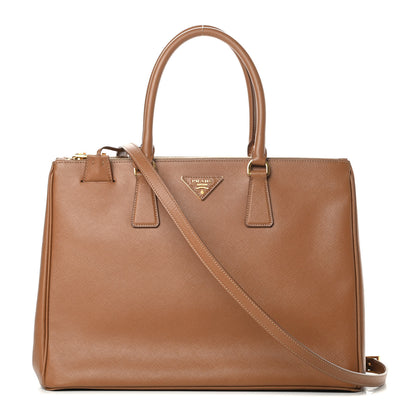 Prada Saffiano Medium Galleria Double Zip Tote Caramel 1 of 18