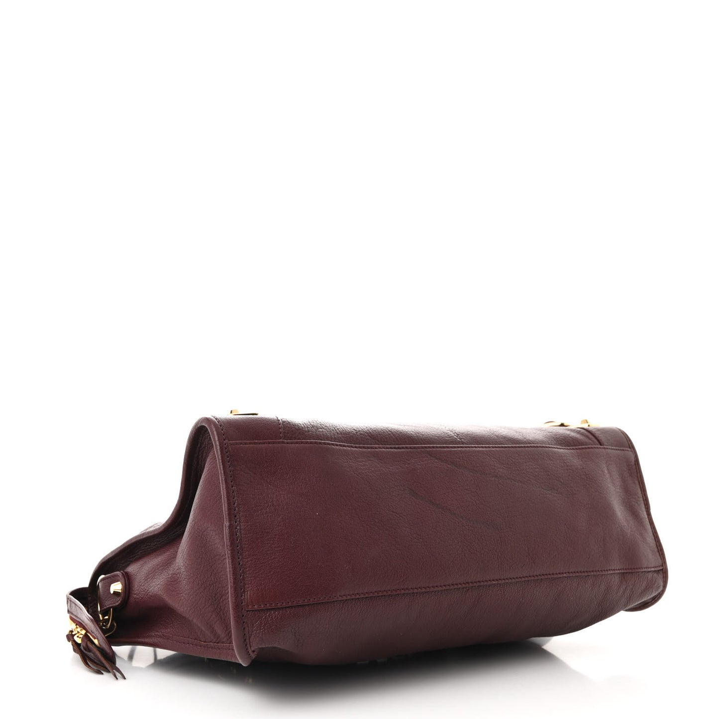 Chevre Gold Metallic Edge Hardware City Rouge Pourpre