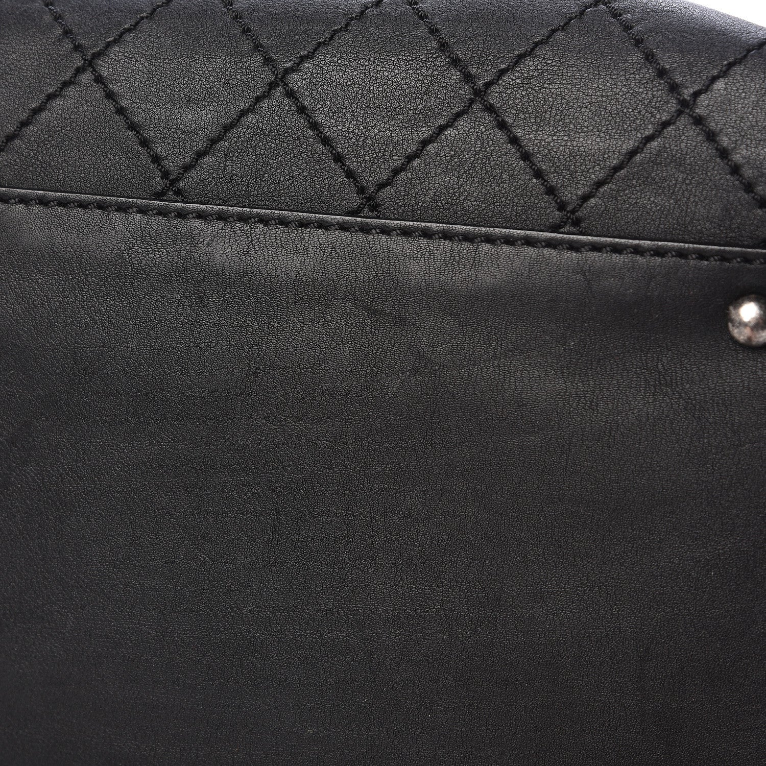 Chanel Calfskin Stitched Large Shopping Tote Black 13 of 14