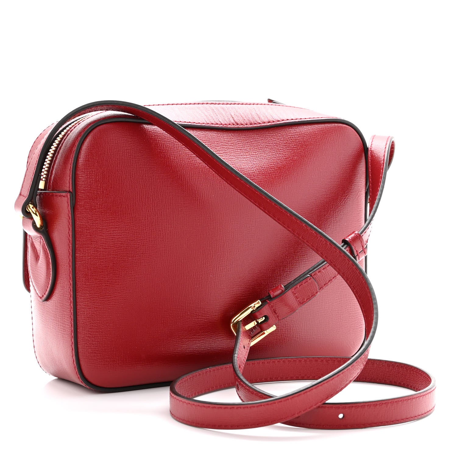 Gucci Azalea Calfskin Small Horsebit 1955 Shoulder Bag New Cherry Red 3 of 11
