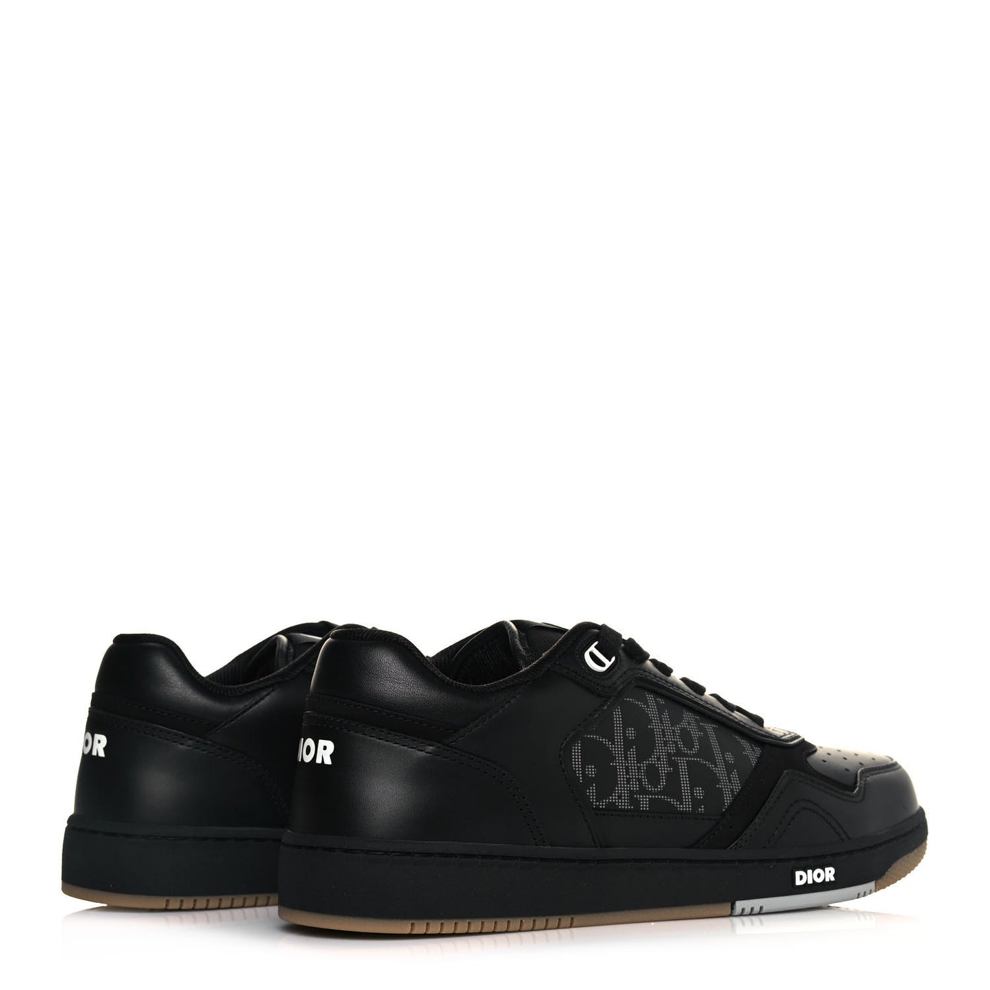 Smooth Calfskin Oblique Galaxy Mens B27 Low Top Sneakers 41 Black Beige