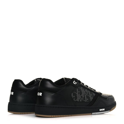 Christian Dior Smooth Calfskin Oblique Galaxy Mens B27 Low Top Sneakers 41 Black Beige 4 of 7
