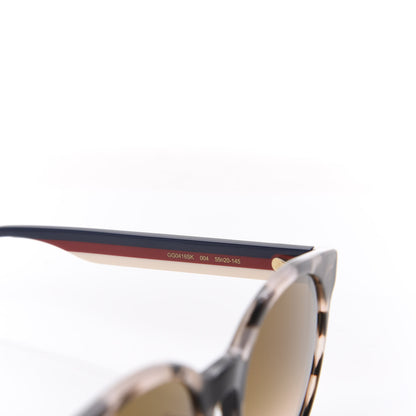 Gucci Acetate Round Eye GG Web Sunglasses GG0854SK Tortoise 5 of 6