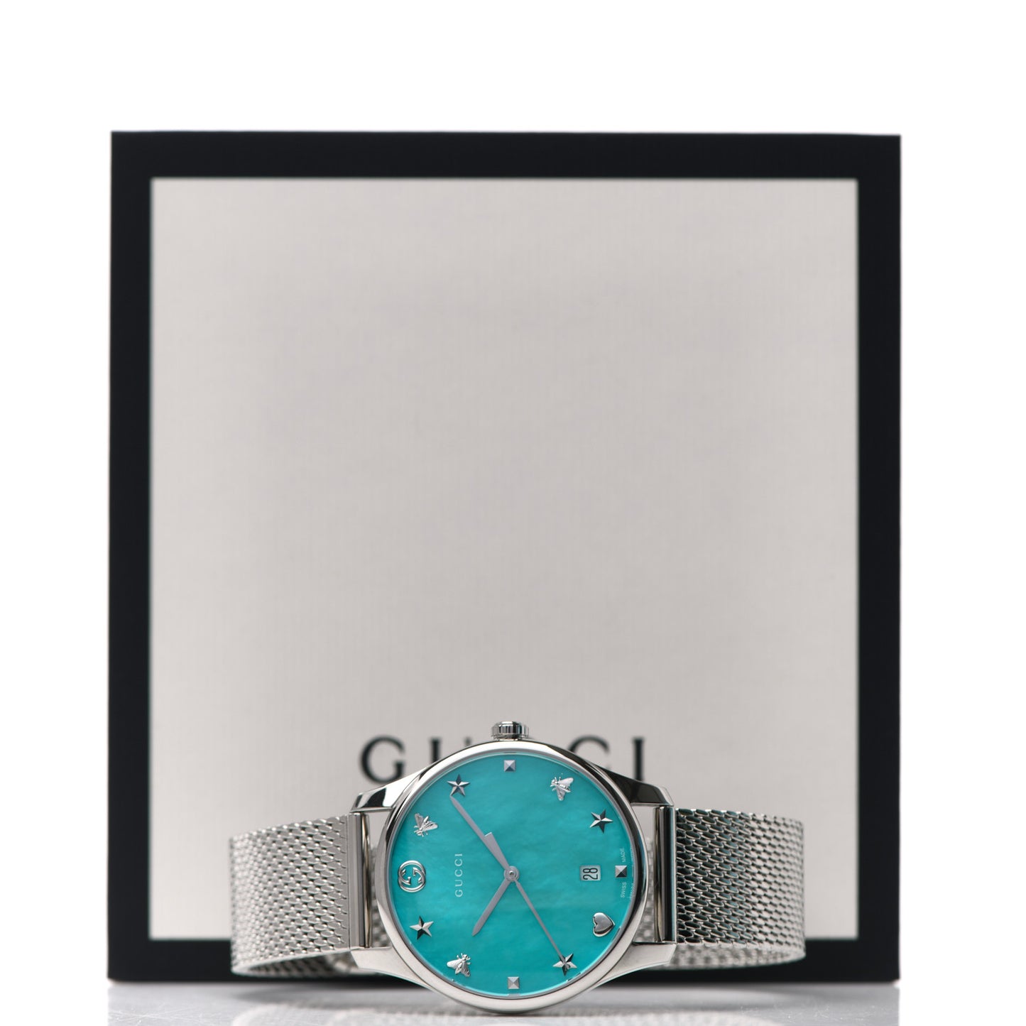 Stainless Steel Turquoise Mother of Pearl 29mm G-Timeless Charm Quartz Watch