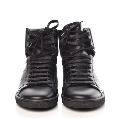 Saint Laurent Calfskin Mens Court Classic SL/01H High Top Sneakers 39 Black 2 of 9