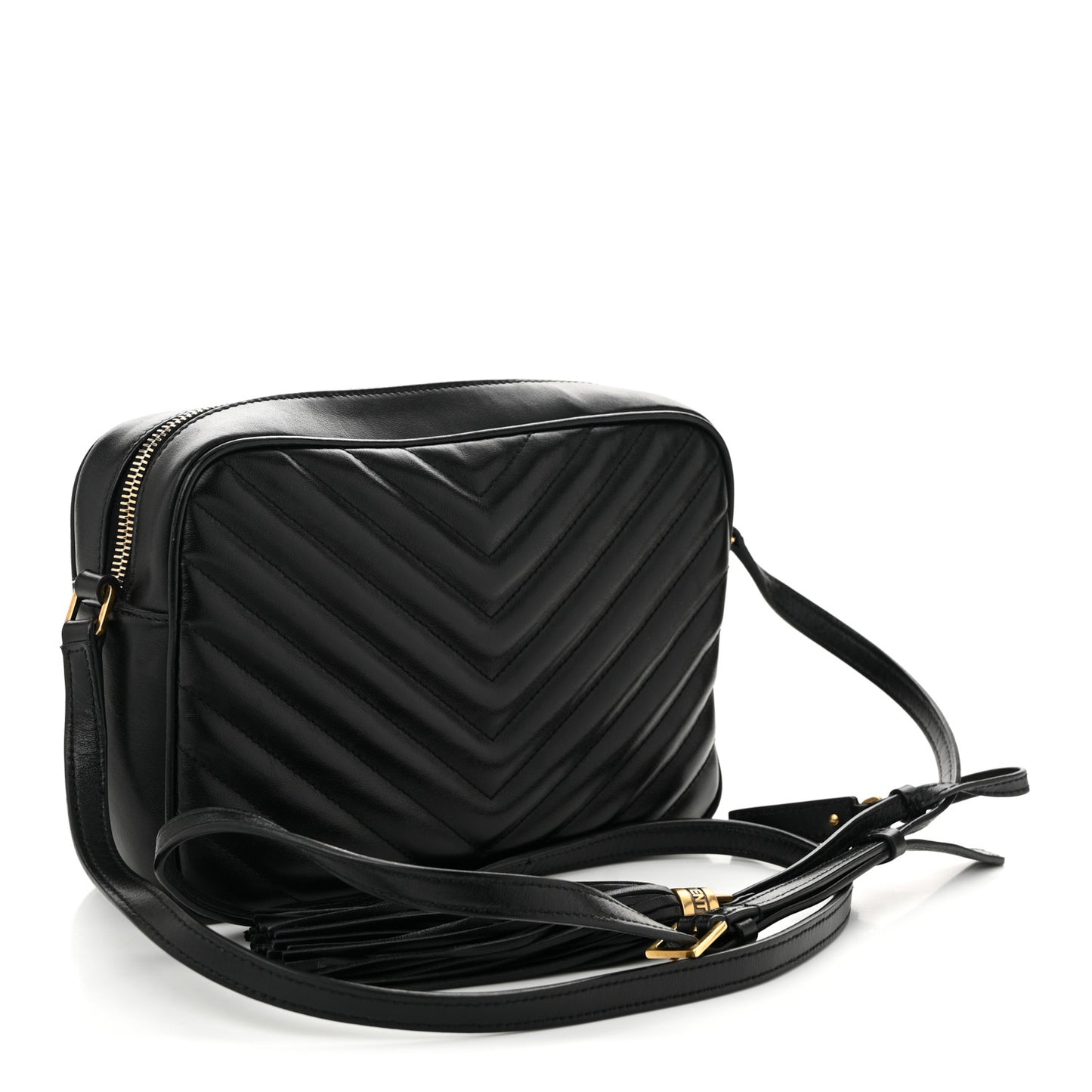 Calfskin Matelasse Monogram Lou Camera Bag Black