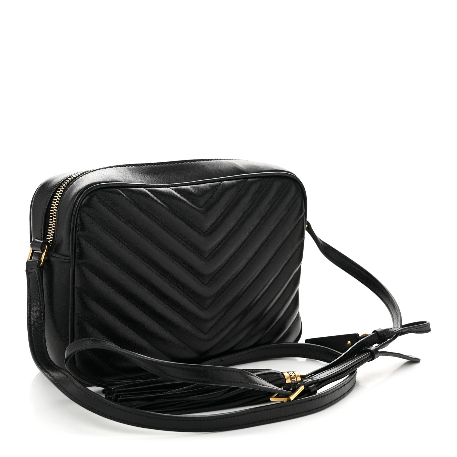 Saint Laurent Calfskin Matelasse Monogram Lou Camera Bag Black 3 of 10