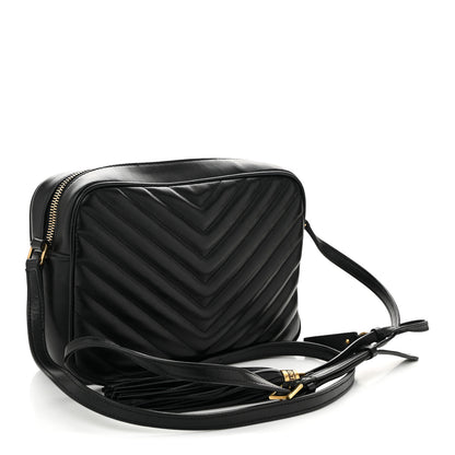 Saint Laurent Calfskin Matelasse Monogram Lou Camera Bag Black 3 of 10