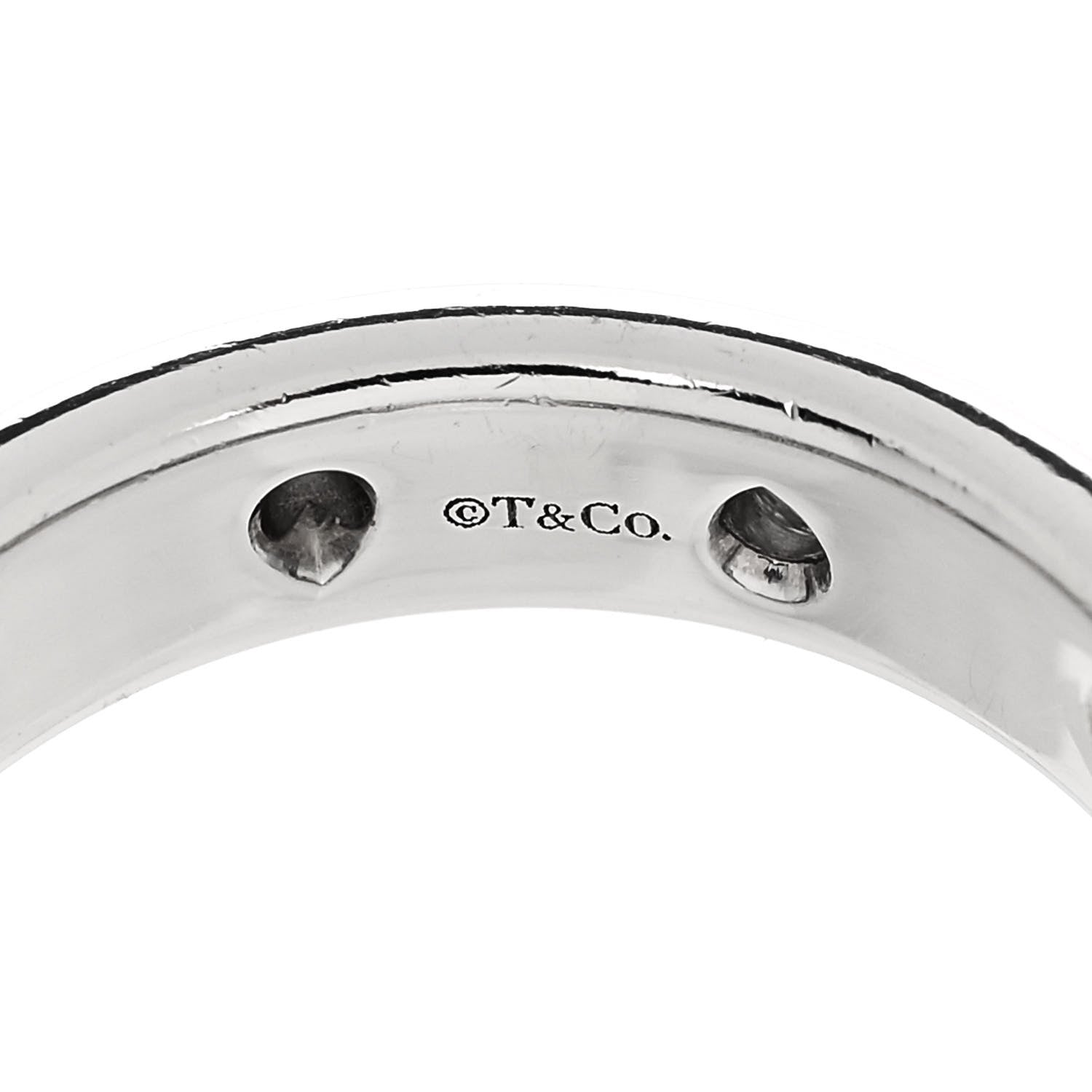 Tiffany Platinum Diamond 4mm Etoile Band Ring 47 4.25 4 of 5