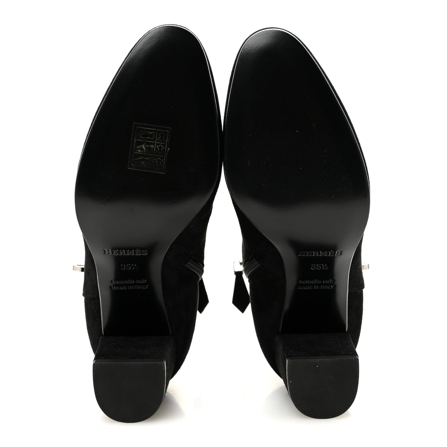 Suede Goatskin Saint Germain Ankle Boots 35.5 Black