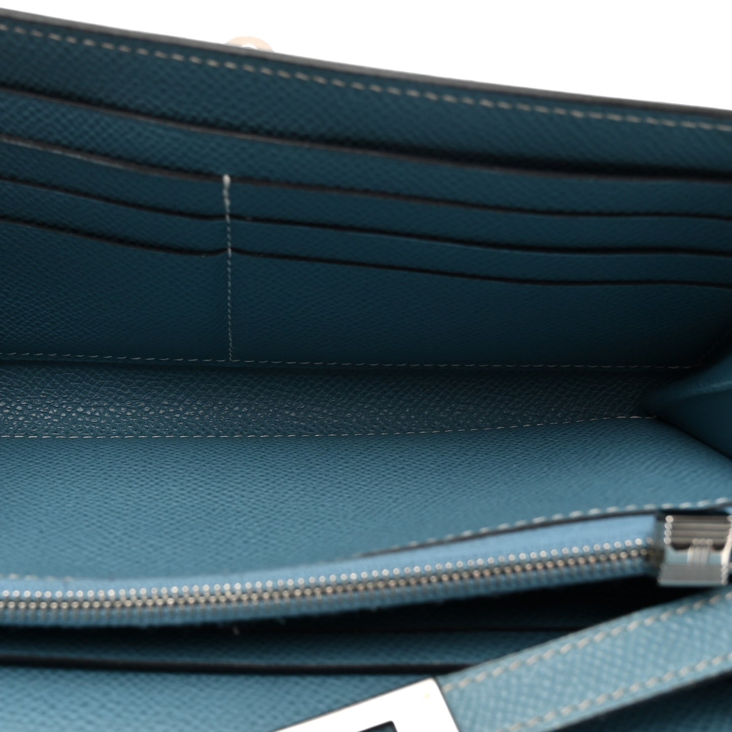 Epsom Kelly Longue Wallet Blue Jean