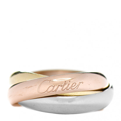 Cartier 18K Pink Yellow White Gold Classic Trinity Ring 49 5 1 of 5