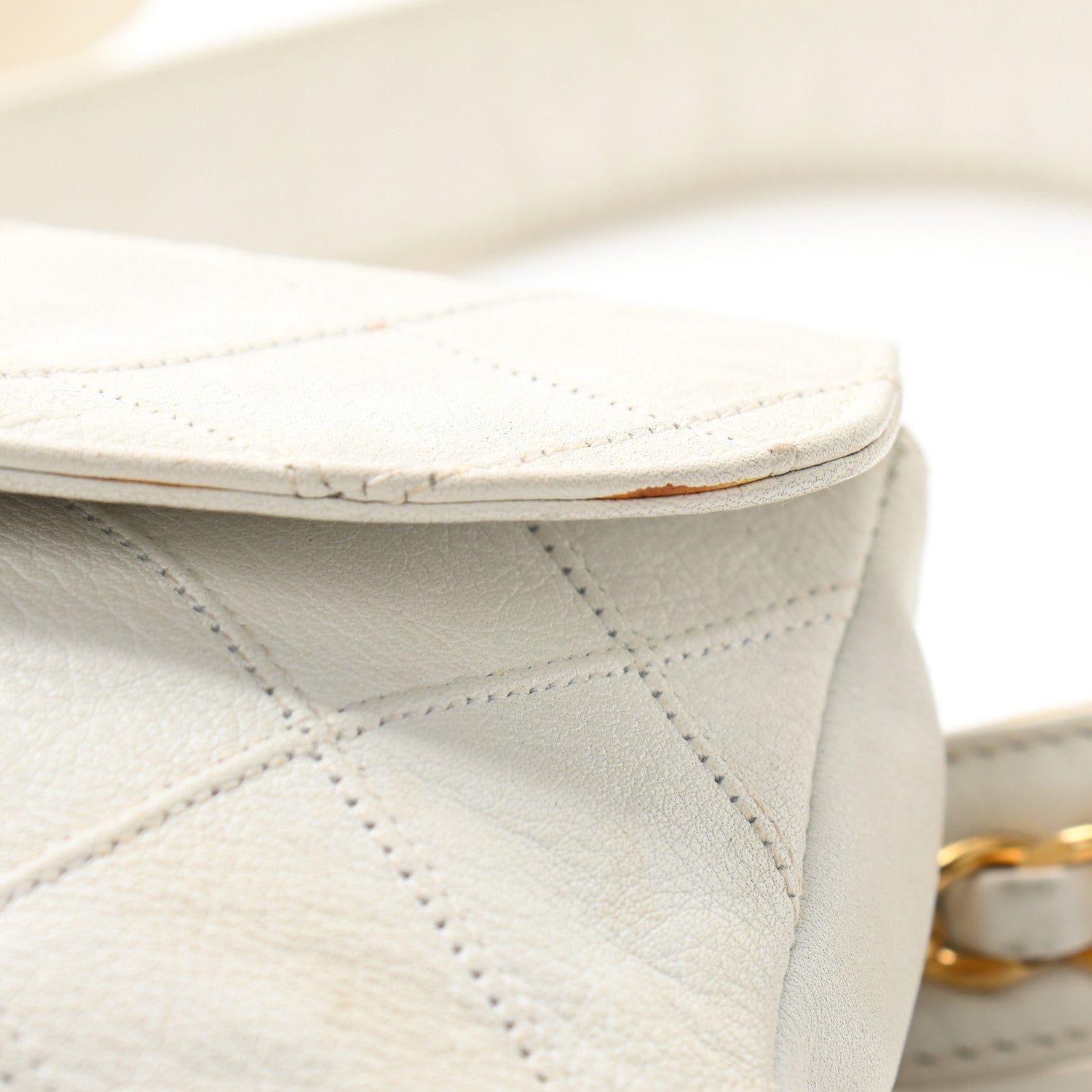 Chanel Lambskin Quilted Flap Waist Belt Bag 70 28 White 15 of 17