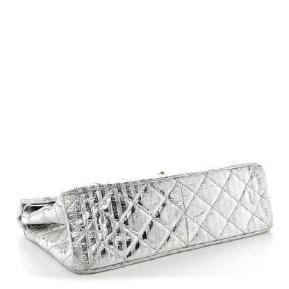 Chanel Metallic Calfskin Striped 2.55 Reissue 227 Silver 4 of 12