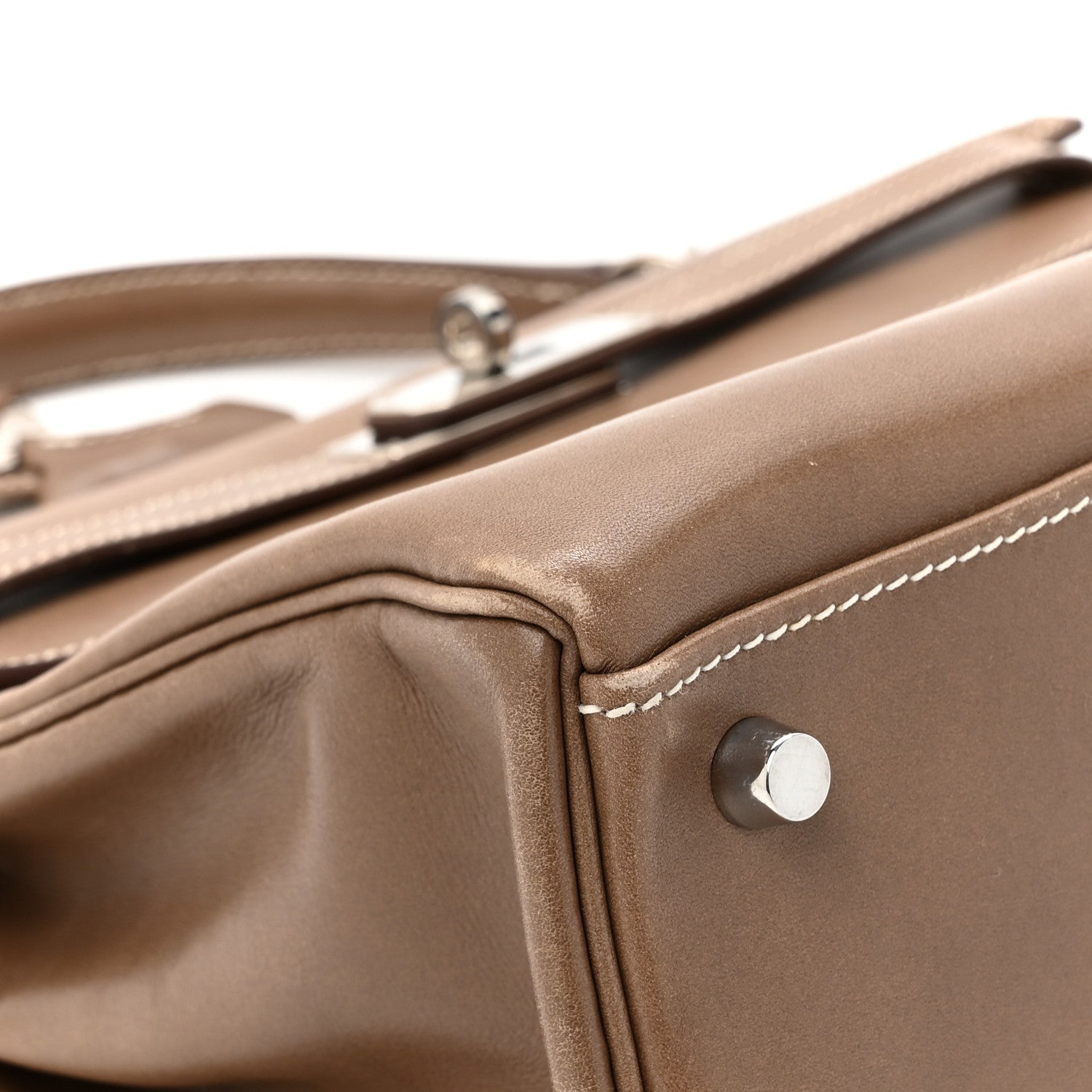 Hermes Tadelakt Kelly Retourne 32 Etoupe 14 of 20