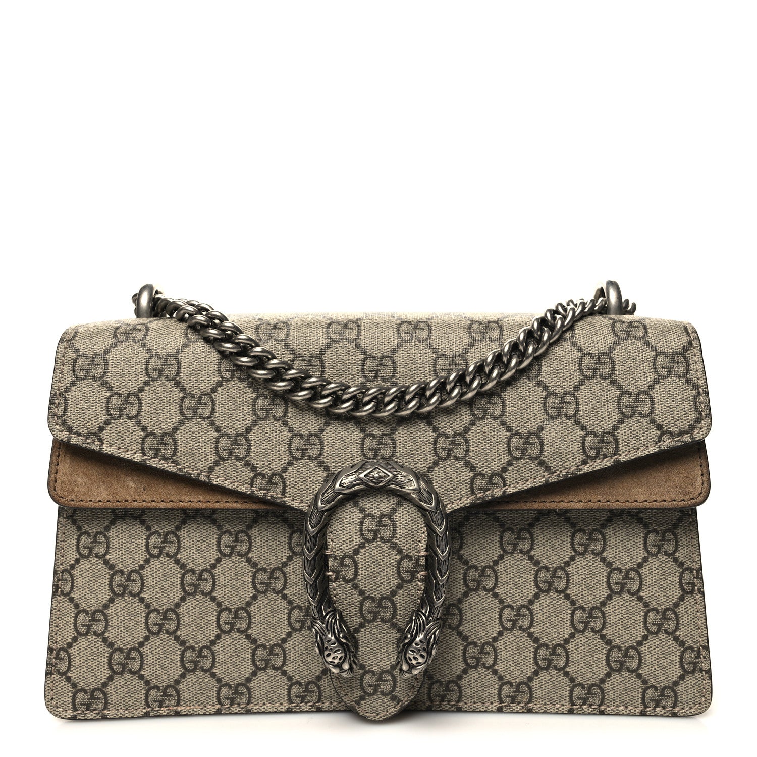 Gucci GG Supreme Monogram Small Dionysus Shoulder Bag Taupe 1 of 13