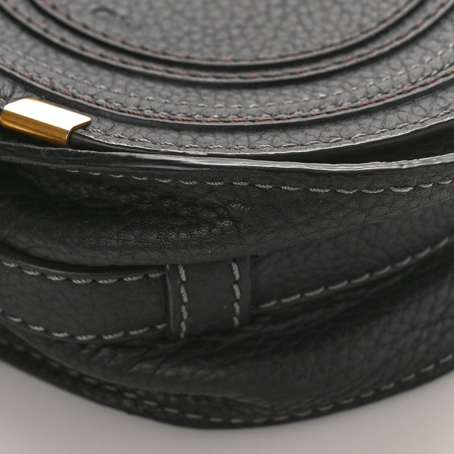 Chloe Grained Calfskin Small Marcie Saddle Bag Black 9 of 9