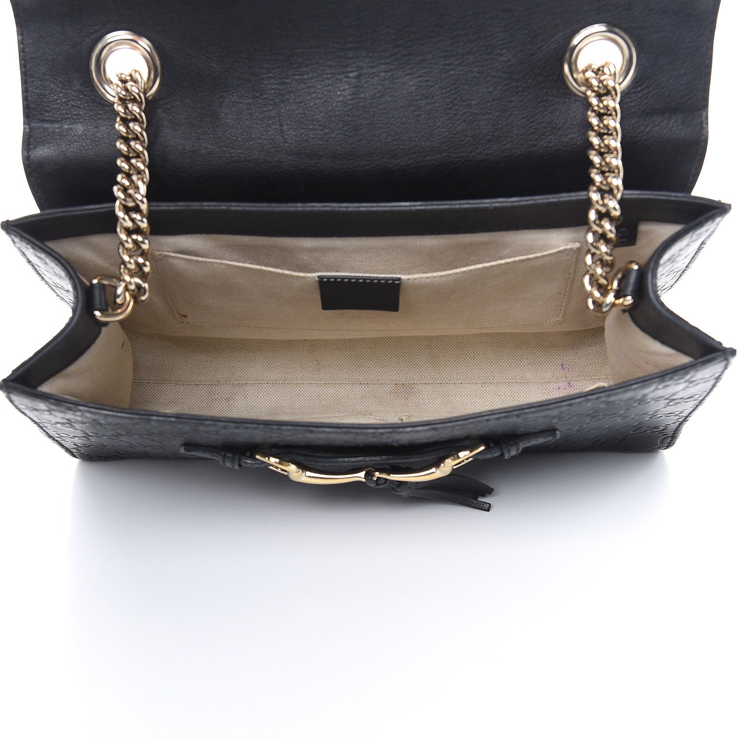 Gucci Guccissima Medium Emily Chain Shoulder Bag Black 5 of 27