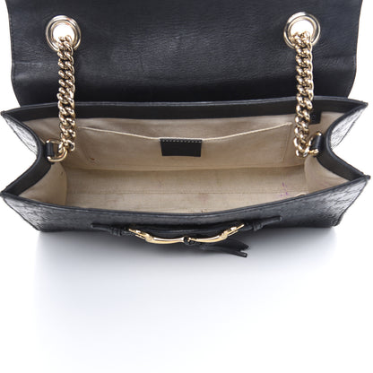 Gucci Guccissima Medium Emily Chain Shoulder Bag Black 5 of 27